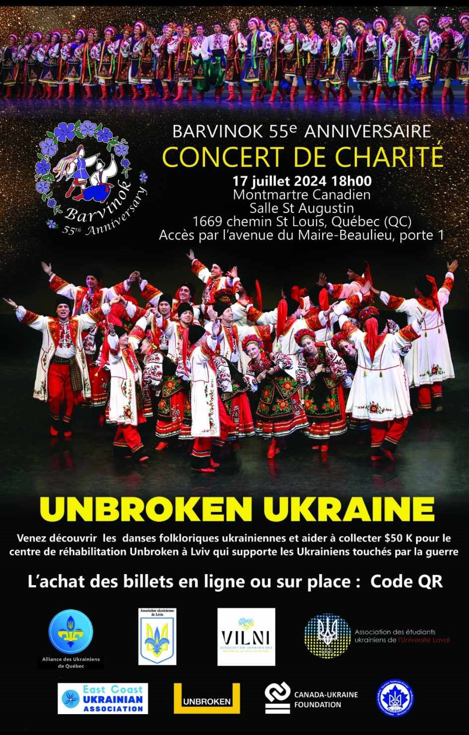 Poster Unbroken Ukraine danse ukrainienne a quebec